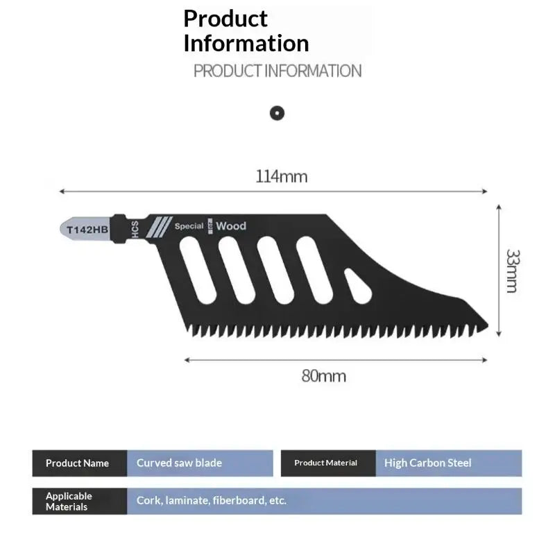 1 Replacement Blades Curved Jigsaw Blade Precision Cuts Ground Teeth Qme 1PCS