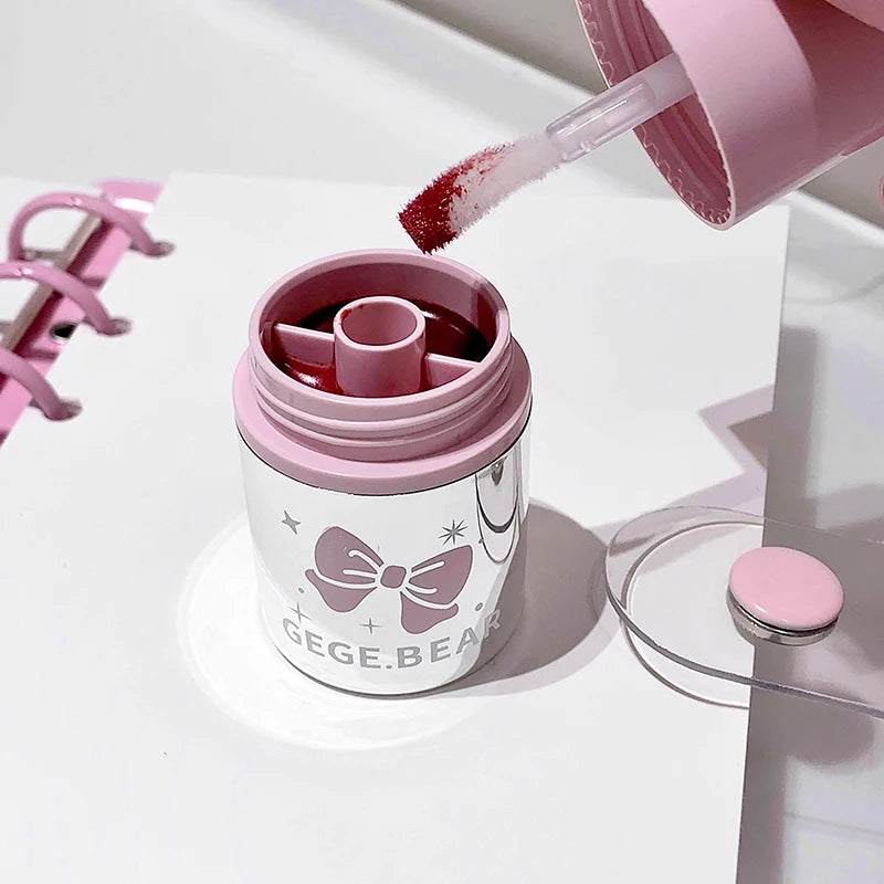 Gege Bear Dual Lip Jelly Mirror Shine Hydrating Moisturizing Gloss Qme