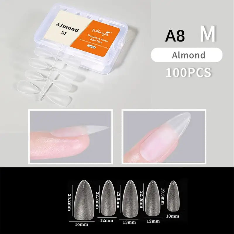 Soft Gel Nail Tips Full Cover Press Fake Nails Professional Supplies Qme A8