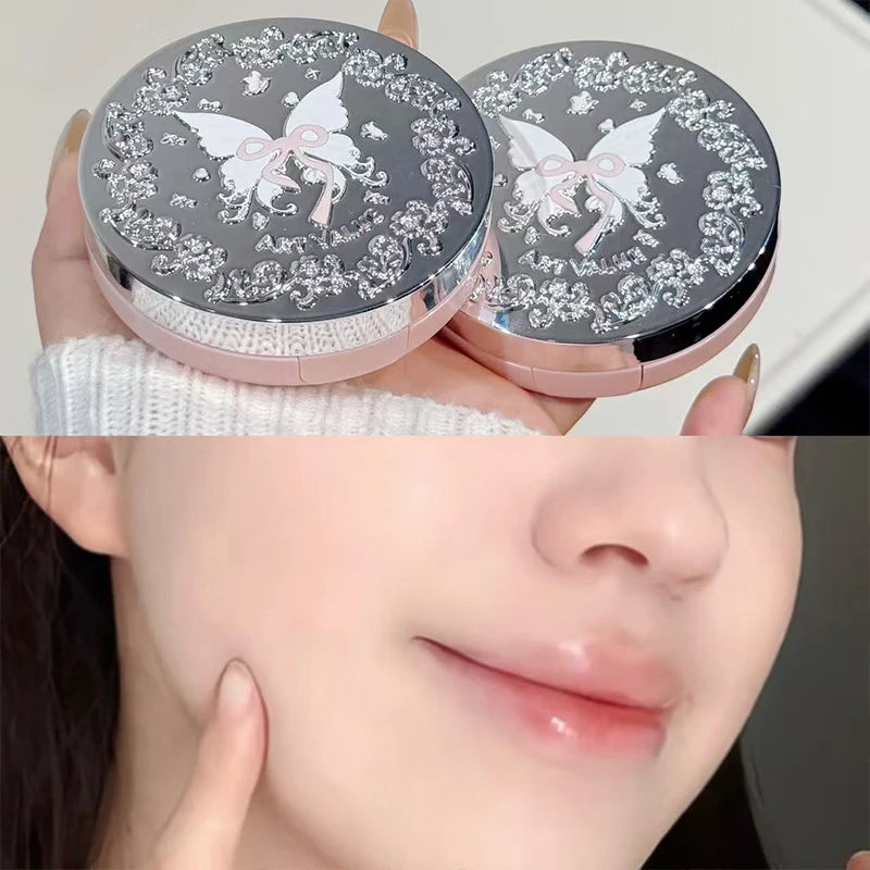QIBEST Moisturze Air Cushion Cream Quick Foundation Cream Makeup Base Waterproof Lasting Foundation Concealer Brightening Face Qme