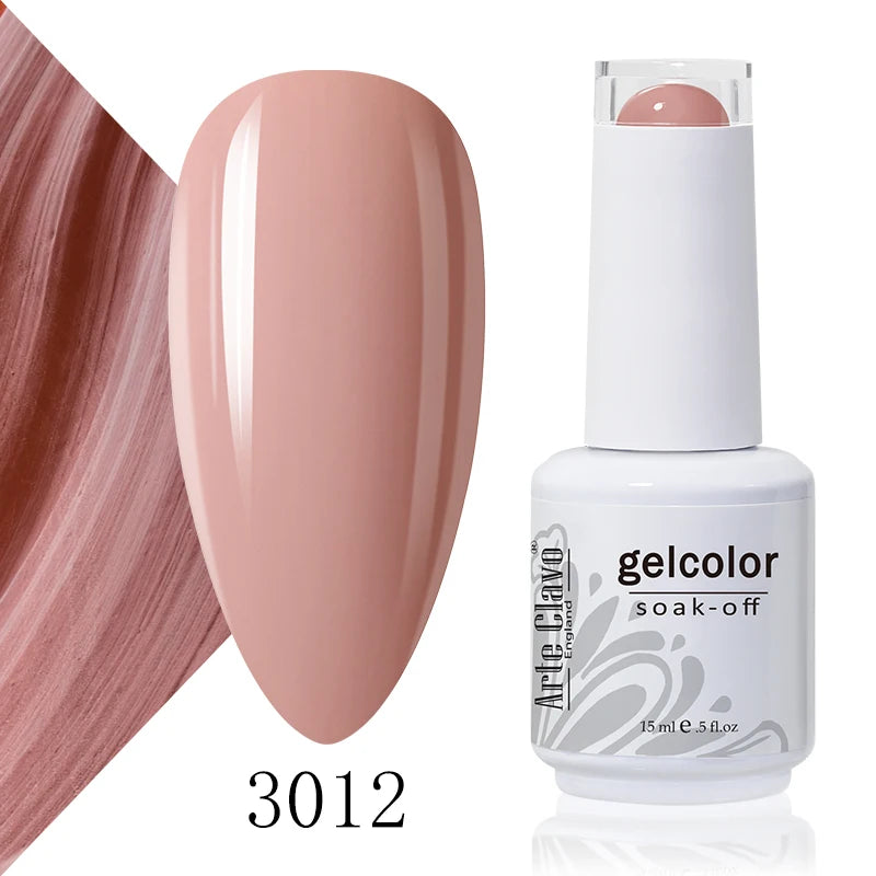 Arte Clavo Solid Gel Nail Polish Rainbow Summer Varnish Soak Off