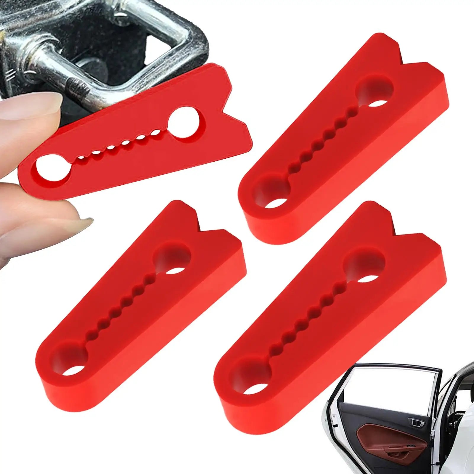 4 piece Car Door Shock Absorber Silicone Latch Cover For Noise Reduction, Commuting Short Trips & Urban Riding car accessories Qme
