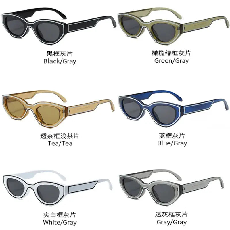 Trendy Design Cat Eye Sunglasses New Fashion Party Hip-Hop Decorated Sunglasses Travelling Eyewear UV400 Qme