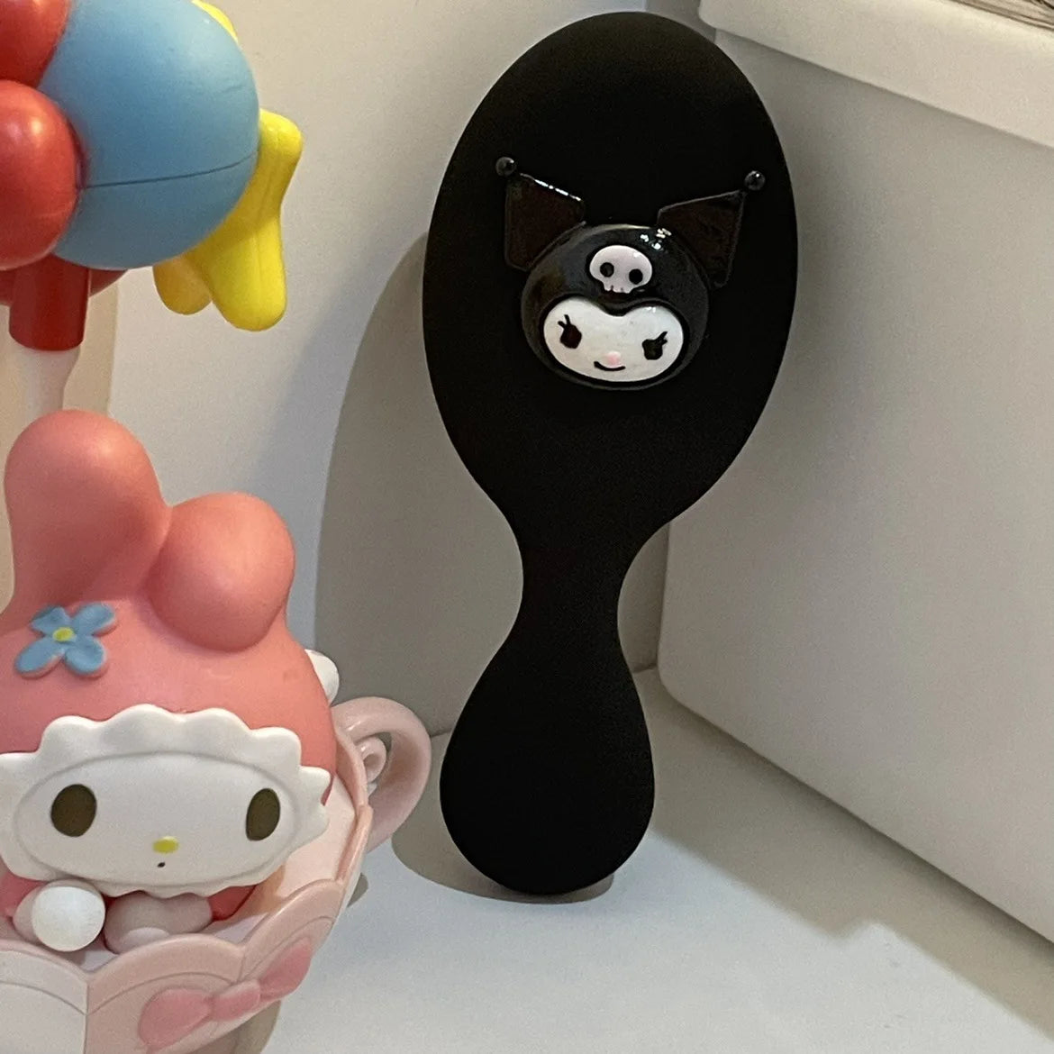 Hello Kitty Cute Cartoon Comb Big-Eared Dog Cushioned Pouch Portable Massage Comb—Cute Printed Mini Comb Qme 2