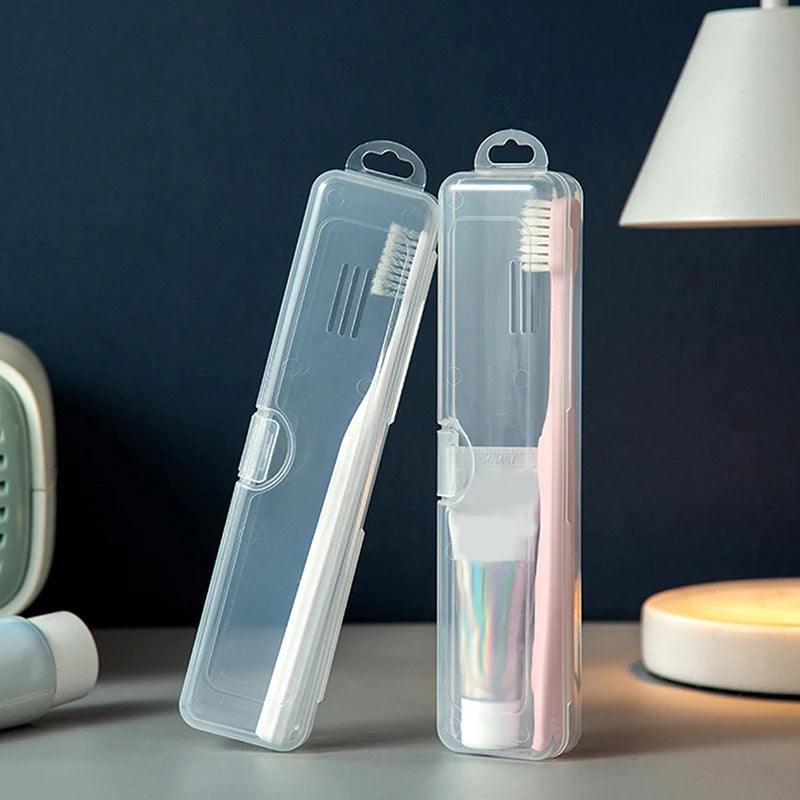 Portable Travel Toothbrush Holder Toothpaste Storage Transparent Case Qme Default Title