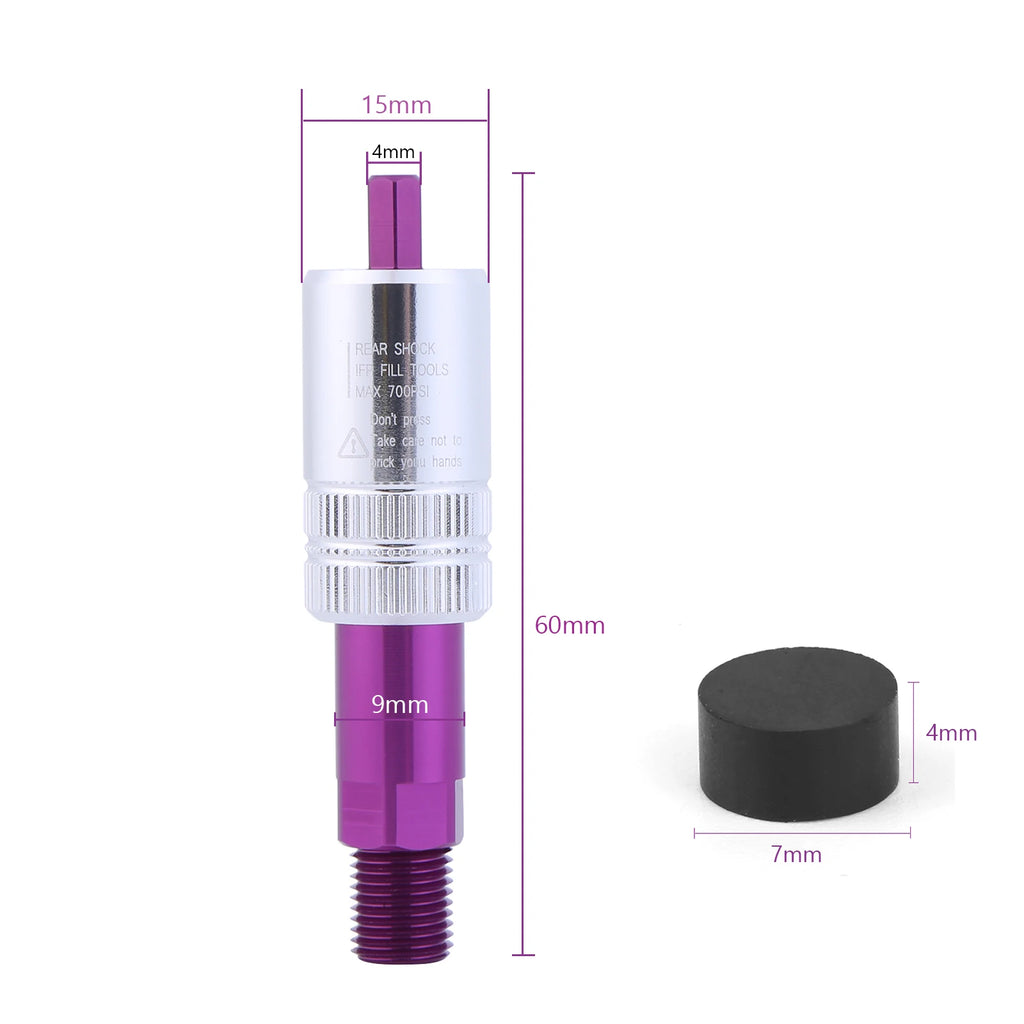Bicycle Rear Shock IFP Fill Tool MAX 700PSI with Needles Rubbers Cover for FOXRP2/23/FLOAT-X/CTD/FLOAT-DPS X-FUSION CCDB Qme