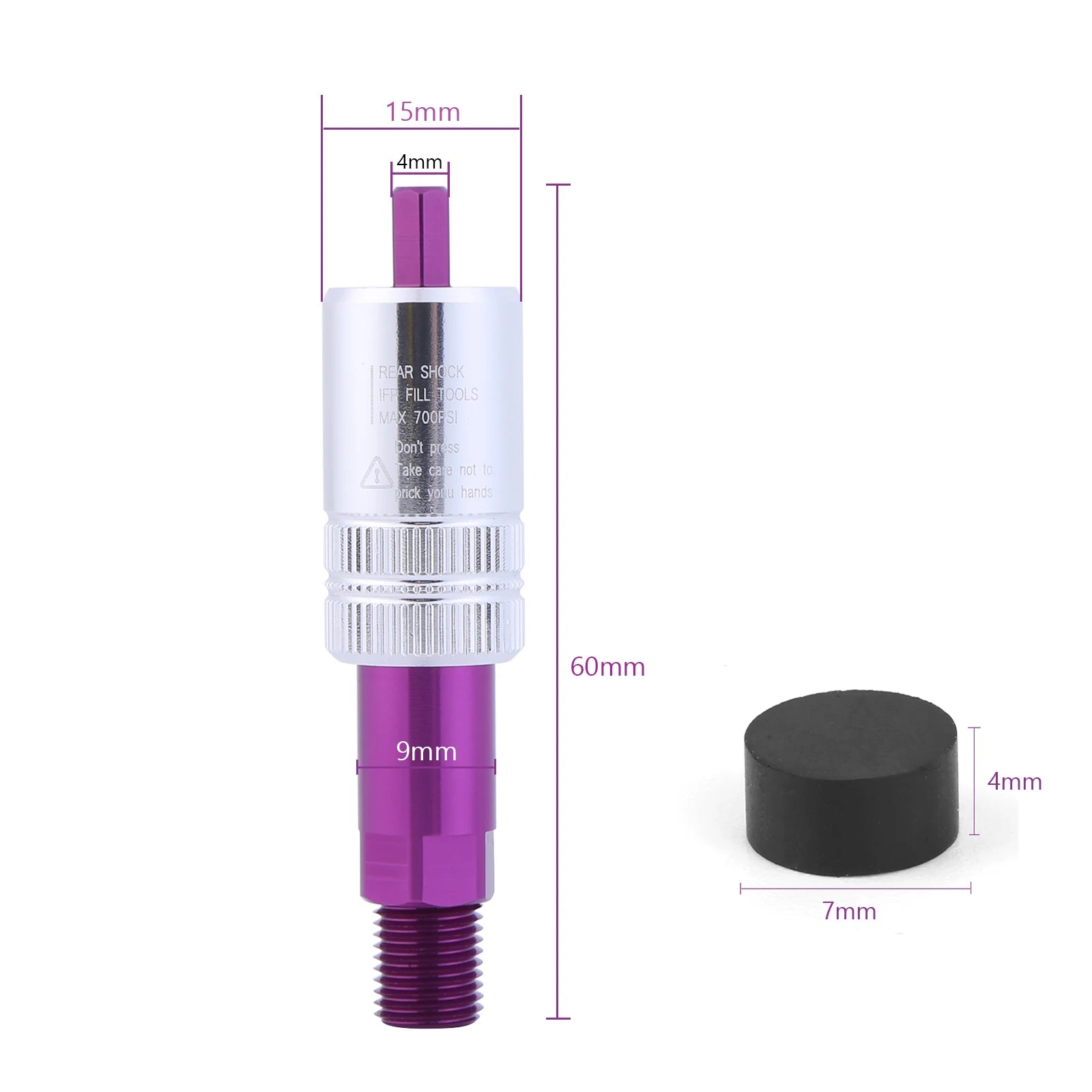 Bicycle Rear Shock IFP Fill Tool MAX 700PSI with Needles Rubbers Cover for FOXRP2/23/FLOAT-X/CTD/FLOAT-DPS X-FUSION CCDB Qme