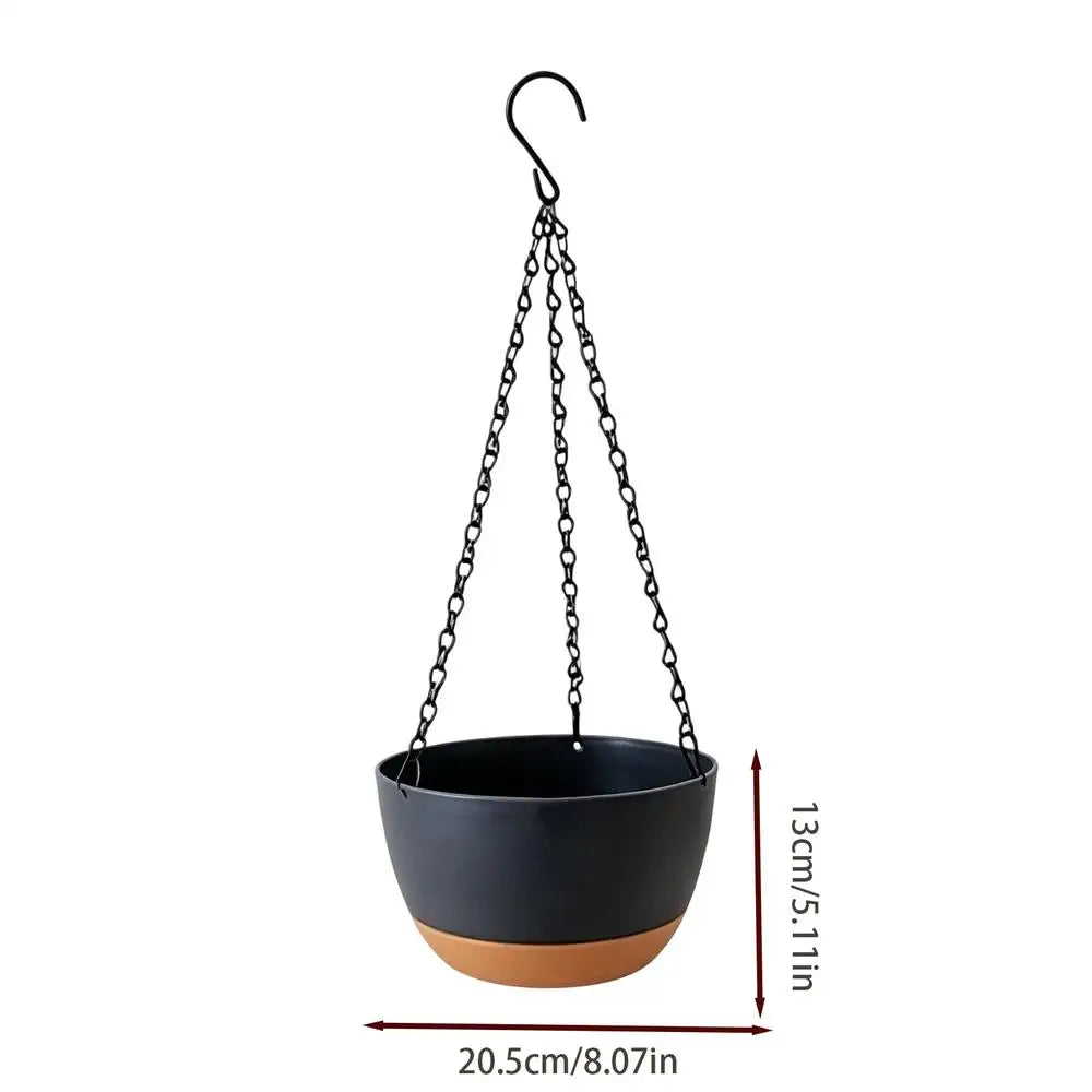 Planters Indoor Plants Hangable Flower Basket Removable Tray Pots Qme China Mainland Red
