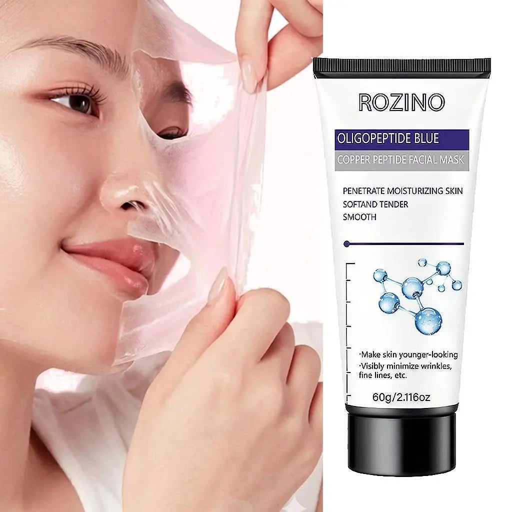 Blue Copper Peptide Peel-Off Mask Face Lifting Skin Masks Night Wrapping Woman Overnight Moisturizing Firming Skincare Qme