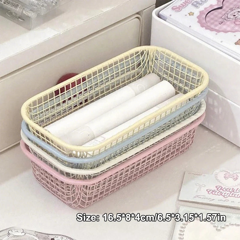 Metal Sundries Organizer Basket Photocard Caseoffice Stationery Home Qme