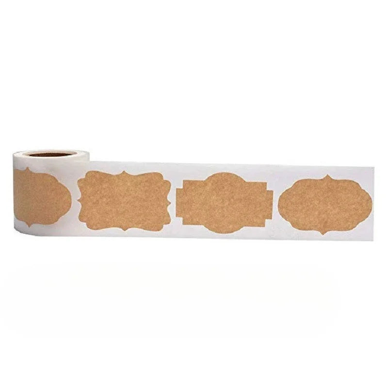 120PCS/Roll Removable Spice Sticker with Erasable Pen Waterproof Label Sticker Home Kitchen Decoration Jar Bottle Tag Sticker Qme C-120PCS