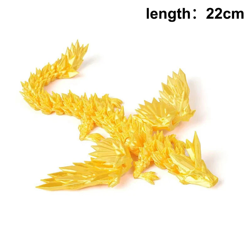 Articulated Dragon Crafts Desktop Western Action Figure 3D Printed Qme A14
