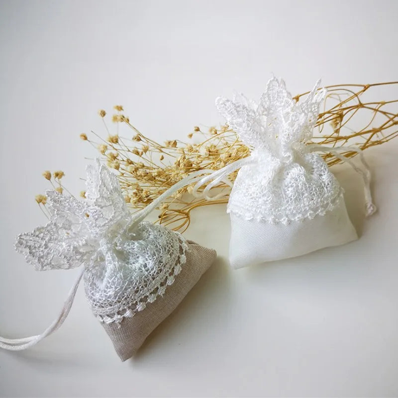 Lace Wedding Candy Bag European Brocade Drawstring Embroidery Qme