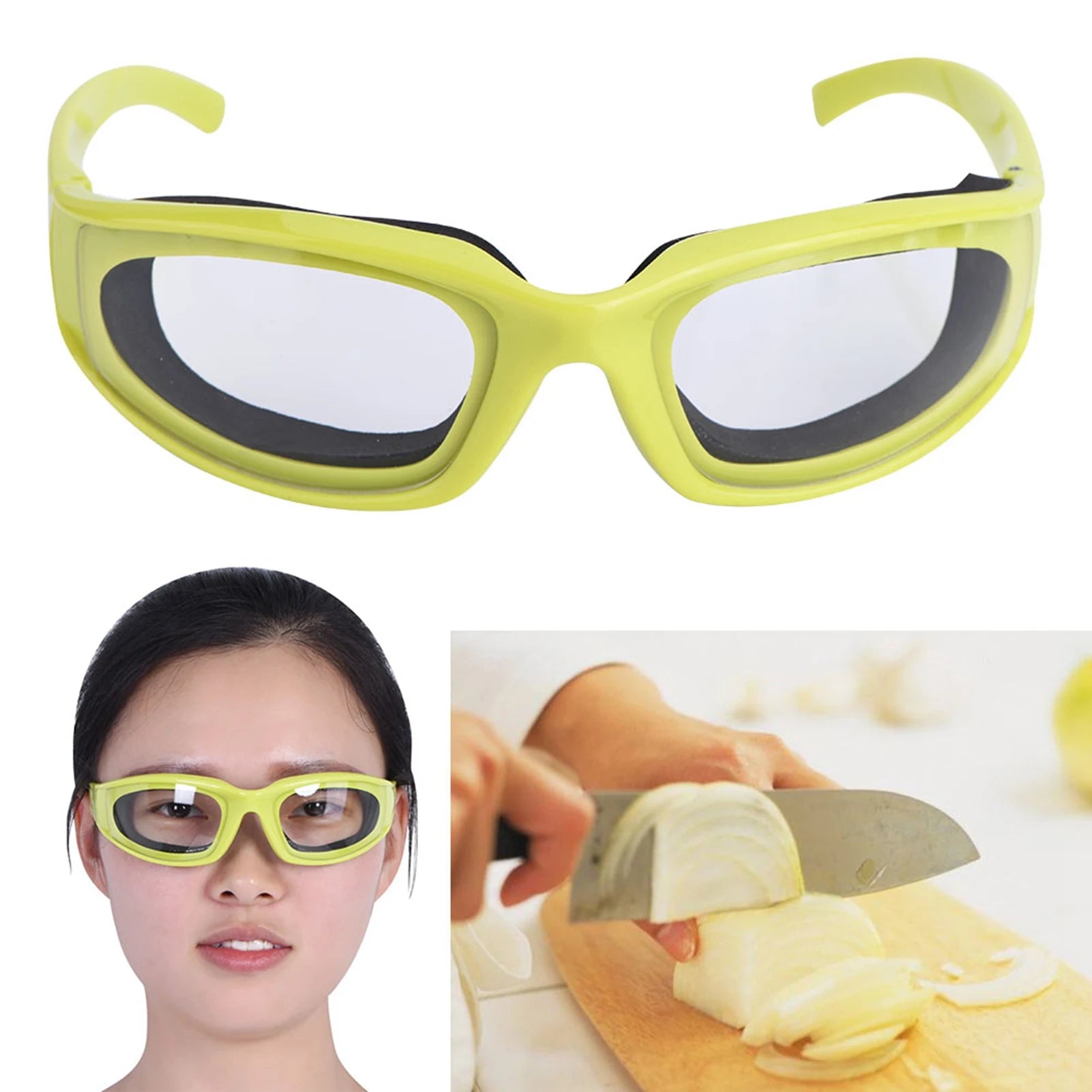 Anti Tear Onion Goggles Kitchen Safety Glasses for Cutting Onions Cooking Eye Protection Tool Onion Gogglees Qme