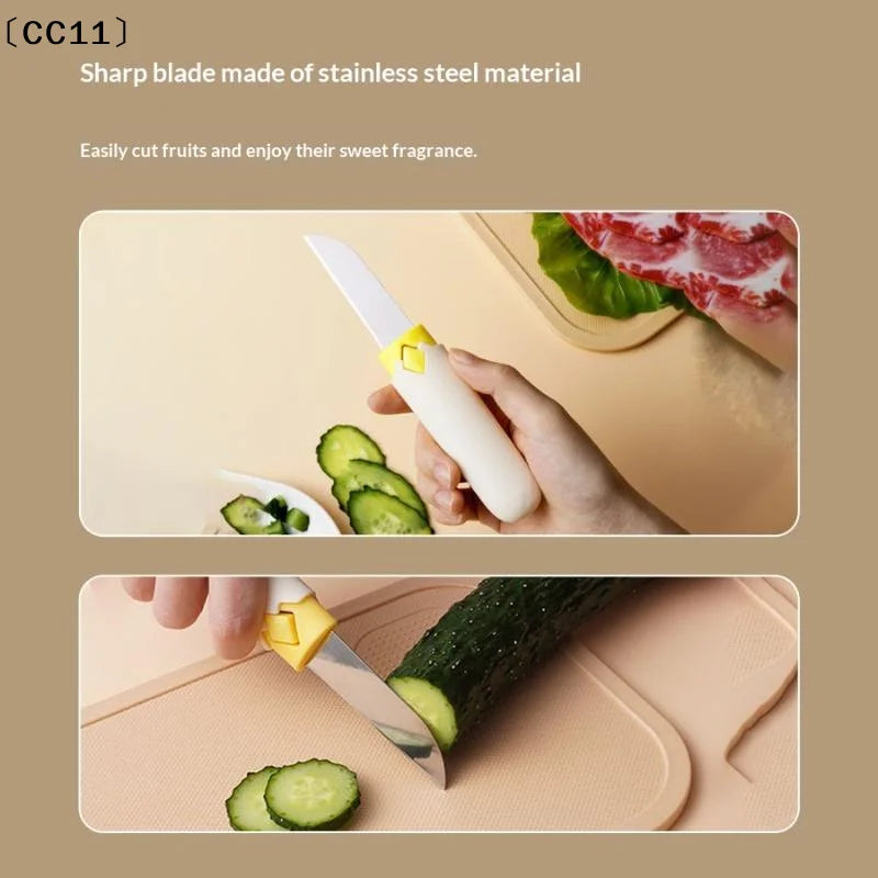 1 Fruit Peeler Knife Dual Head Kitchen Tool Multi Functional Travel Qme
