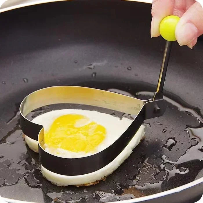 Stainless Steel Fried Egg Mold Heart Pancake Maker Breakfast Baking Omelette Rings Cooking Tools Kitchen Accessories Tool Qme