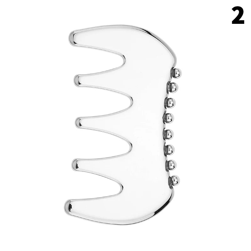Stainless Steel Gua Sha Facial Tool Acupuncture Point Massage Eye Qme 2