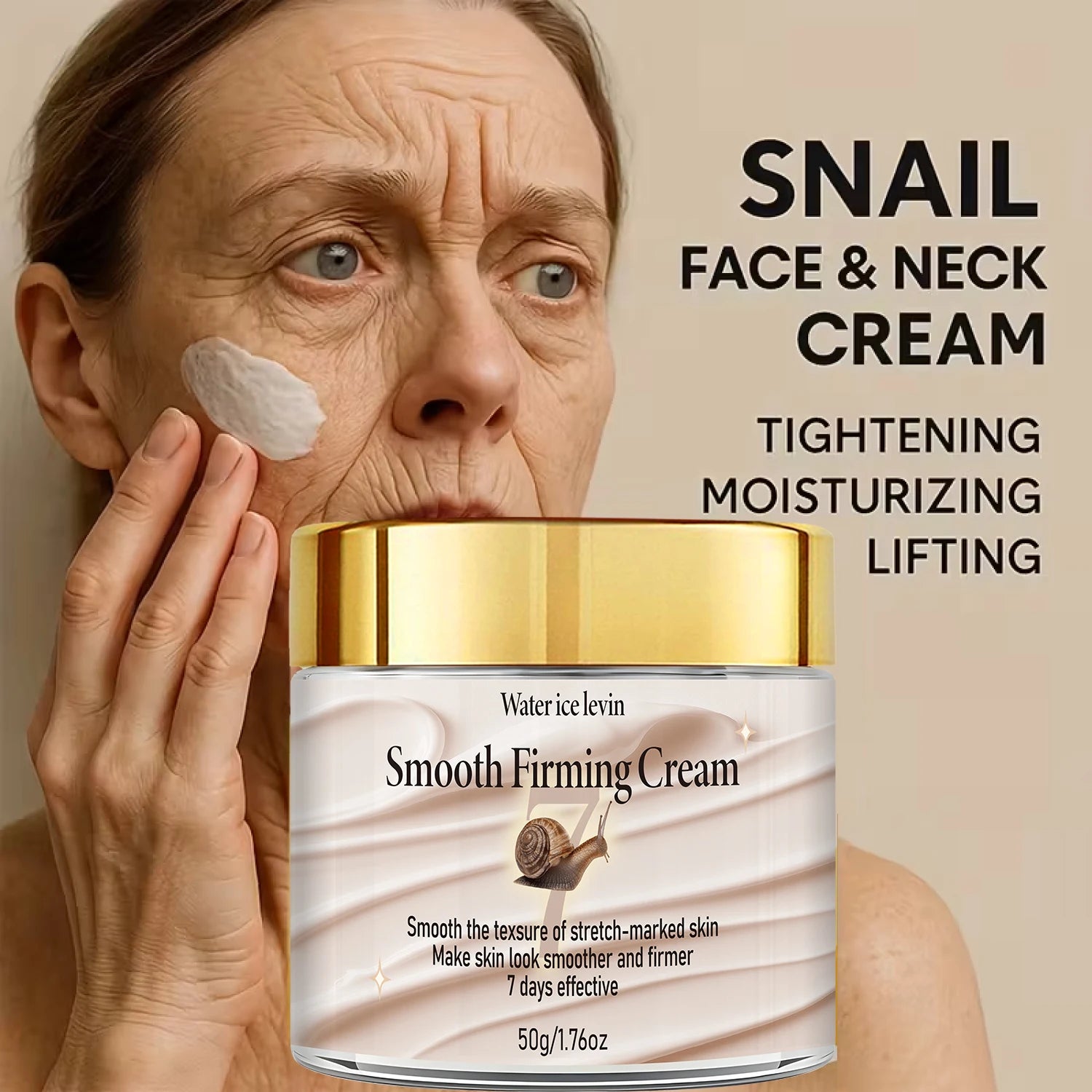 Snail Retinol Firming Cream - 7 Days Effective, Collagen & Shea Butter Infused, Smooth Stretch Marks & Firm Skin Qme