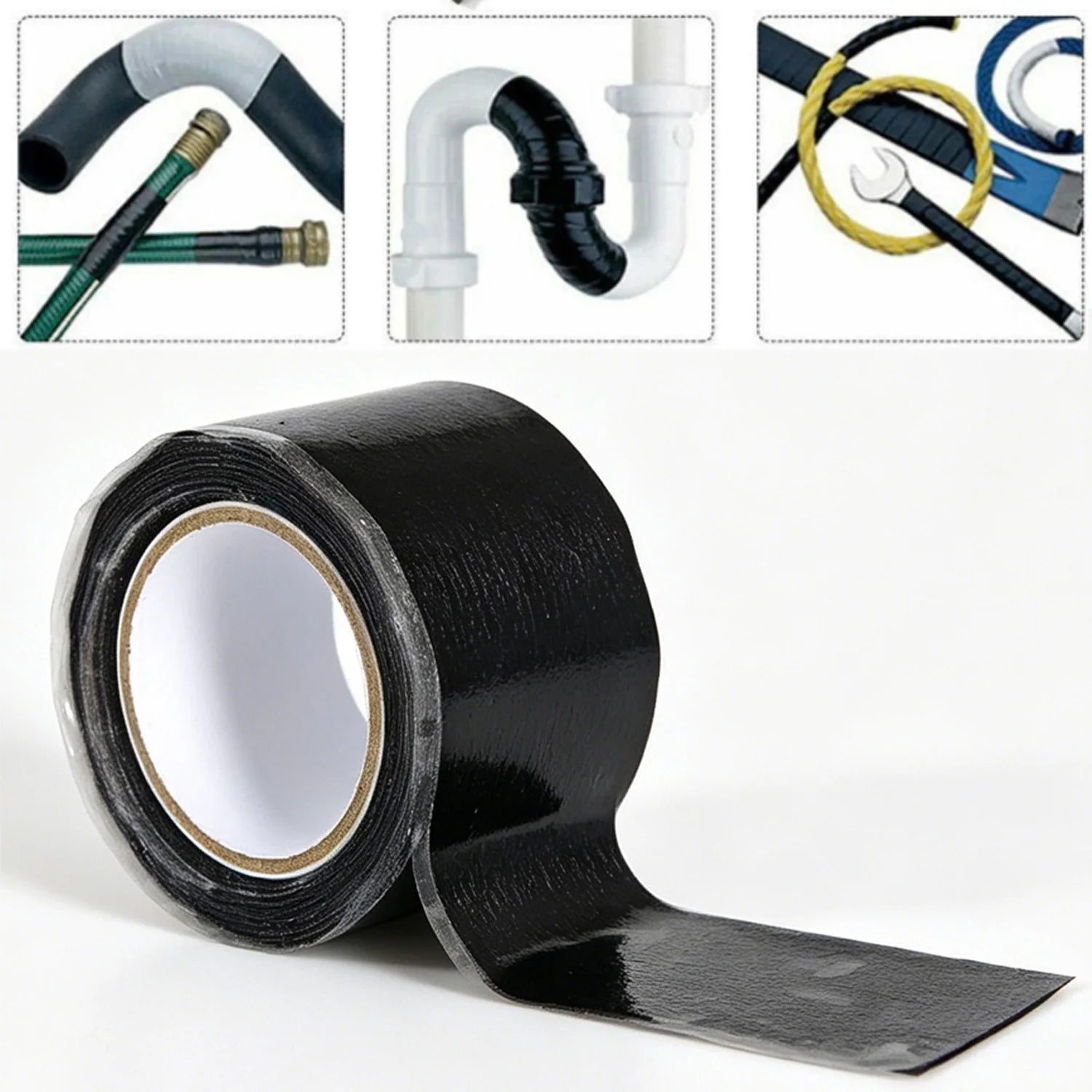 Seal Self Fusing Silicone Tape Weatherproof Sealing Tape for Emergency Pipeline Repair Bandage/Tool Fixing Leaks Flex Qme