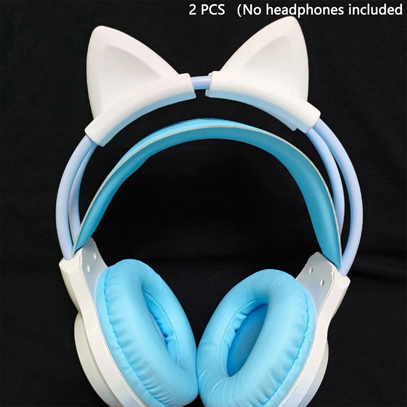 Cat Ear Earphone Gaming Headsets Attachment Stereo Headset Decoration Qme A4