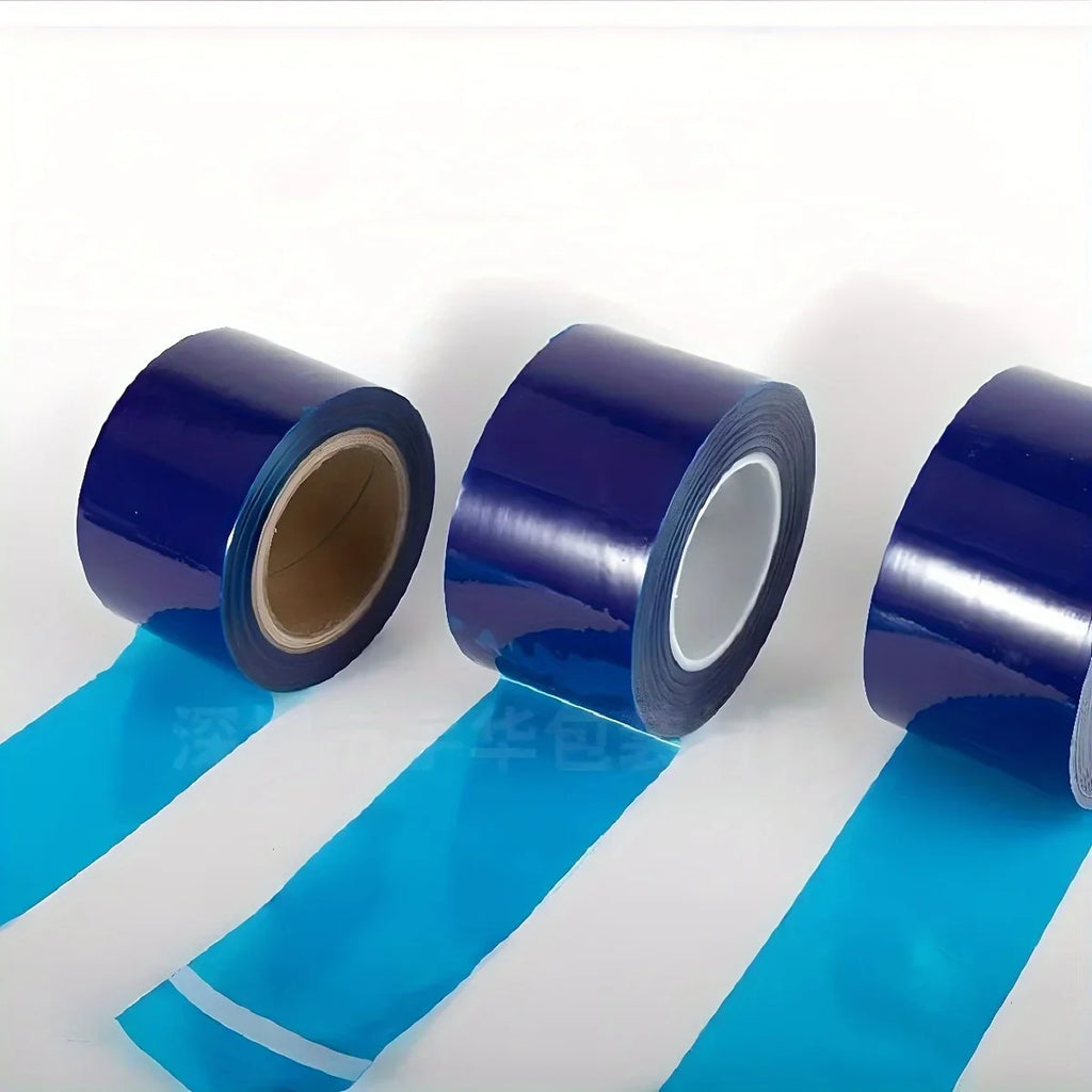 Blue PE Protective Film Tape - No Residue, Scratch-Free Hub & Rim Protection, Ideal for Glass, Stainless Steel, Furniture Qme