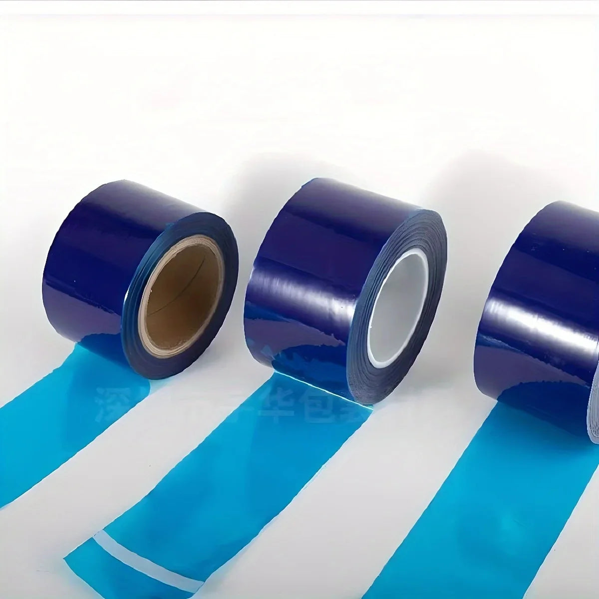 Blue PE Protective Film Tape - No Residue, Scratch-Free Hub & Rim Protection, Ideal for Glass, Stainless Steel, Furniture Qme
