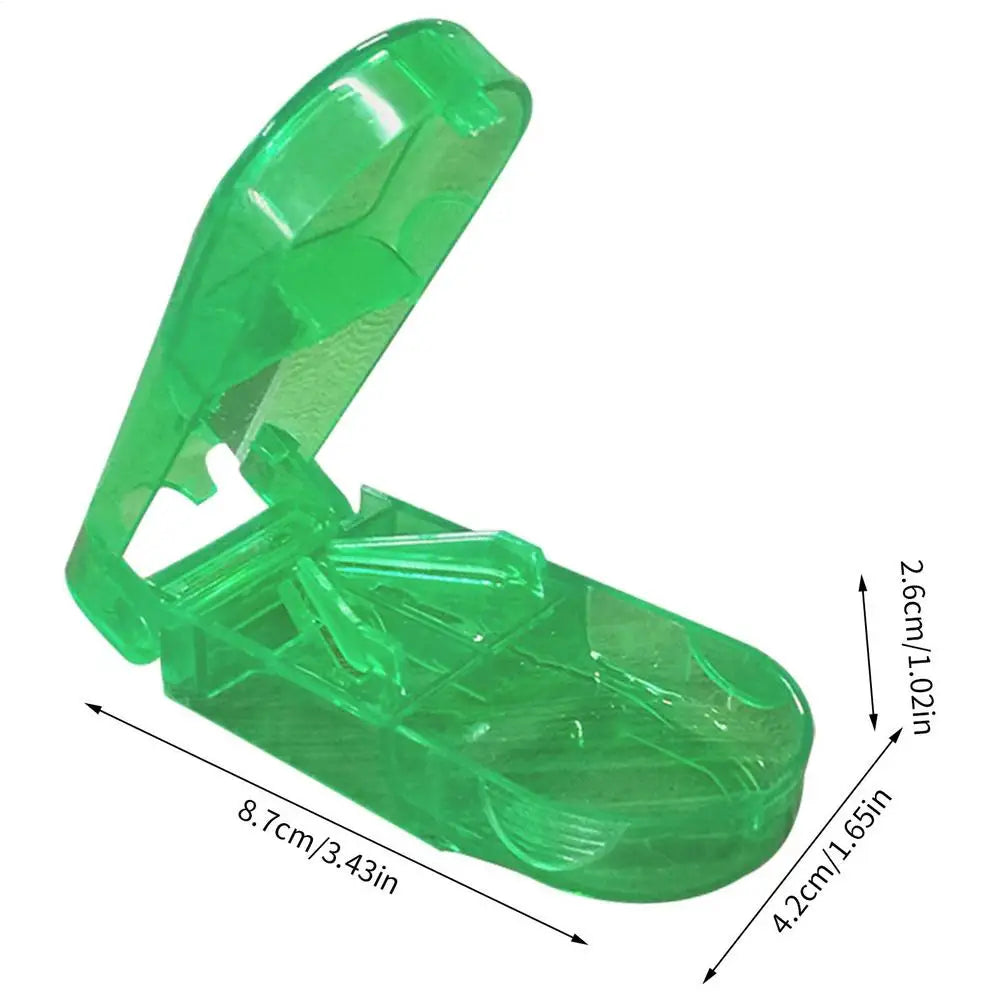 Portable Multiple Pill Dispenser Multifunctional Medicine Crusher Clear Vitamin And Medicine Crusher For Adults And Children Qme Green