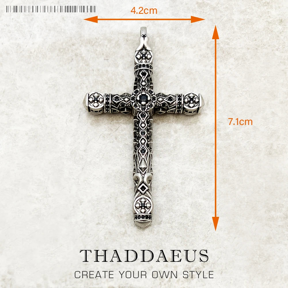 Pendant Majestic Cross & Crown Jewelry Europe 925 Sterling Silver Symbolism Promises Shield And Certaint Gift For Woman Men Qme 4