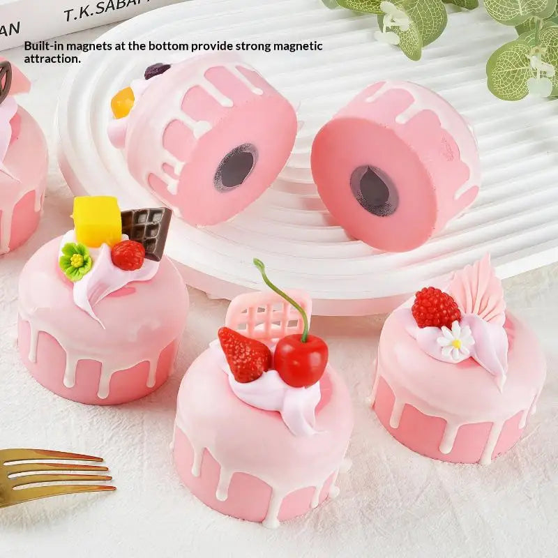 1pcs Fake Cake Soft Flavor Cake Model Simulation Props Food Model Cabinet Decoration Wedding Props Scale Model Decoration Qme