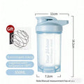 Shake Cup Fitness Sports Water Men's Protein Powder Meal Replacement Qme blue 401-500ml