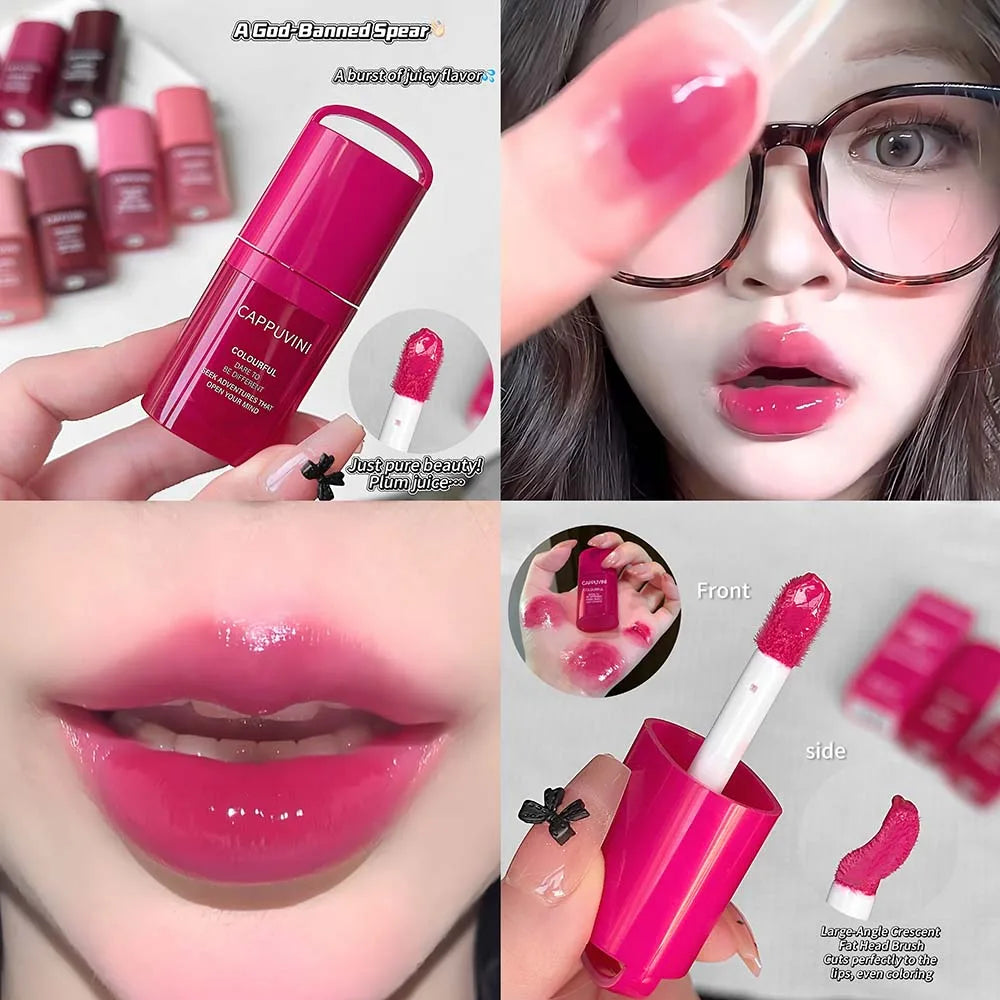 Water Light Grey Rose Lip Gloss Moisturizing Long Lasting Non-greasy Jelly Brown Mirror Lip Glaze Plumping Lip Tint Korea Makeup Qme