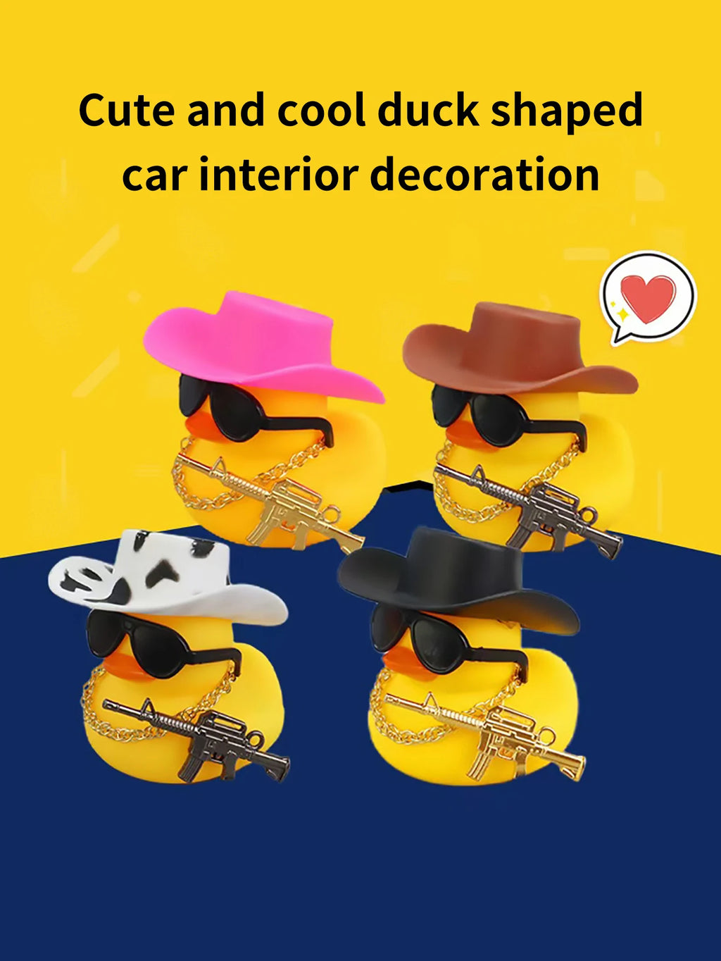 Cute Cool Duck Shaped Car Interior Decorative Accessory Qme