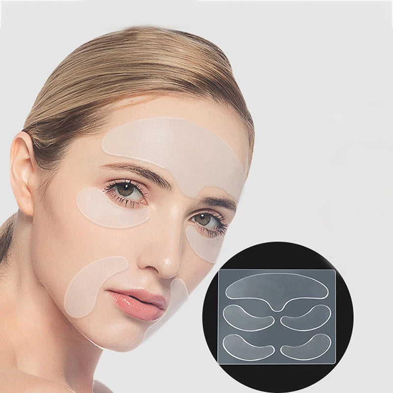 Face Forehead Neck Eye Anti Wrinkle Aging Care Sticker Pad Patch Qme