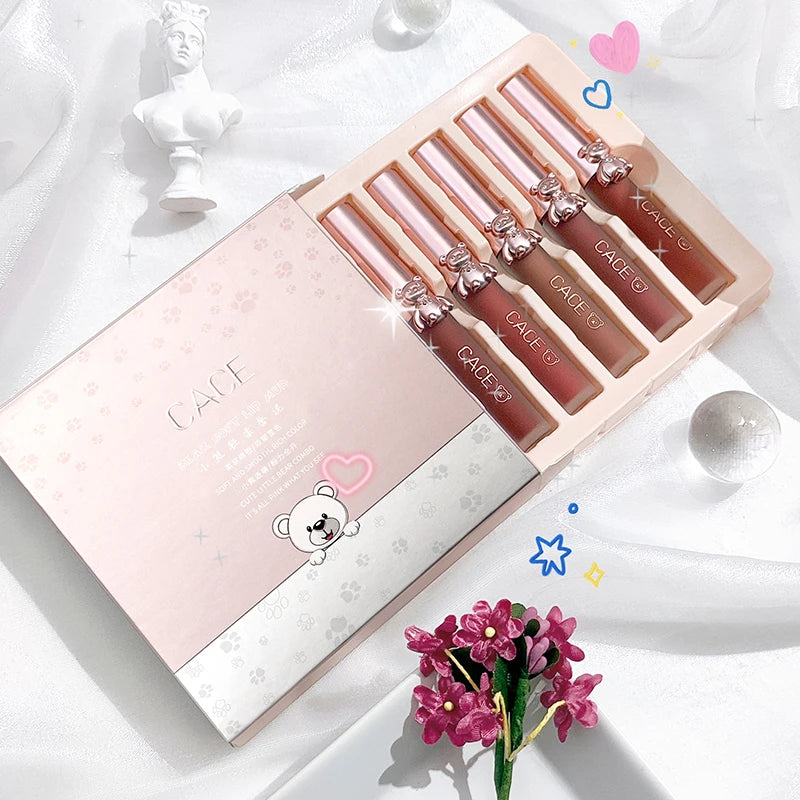 CACE Lipgloss Makeup liquid Lipstick Makeup Matte Long Lasting Waterproof Velvet Liquid Lip Stick Sexy Fashion Lips Make Up Qme