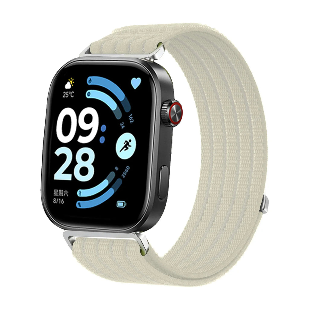 A Sweatproof Light Cloud Texture Nylon Watchband Adjustable Sport Daily Loop for Xiaomi Mi Band 9/10 pro Redmi Watch 5/6 Qme StarlightCol Redmi watch654