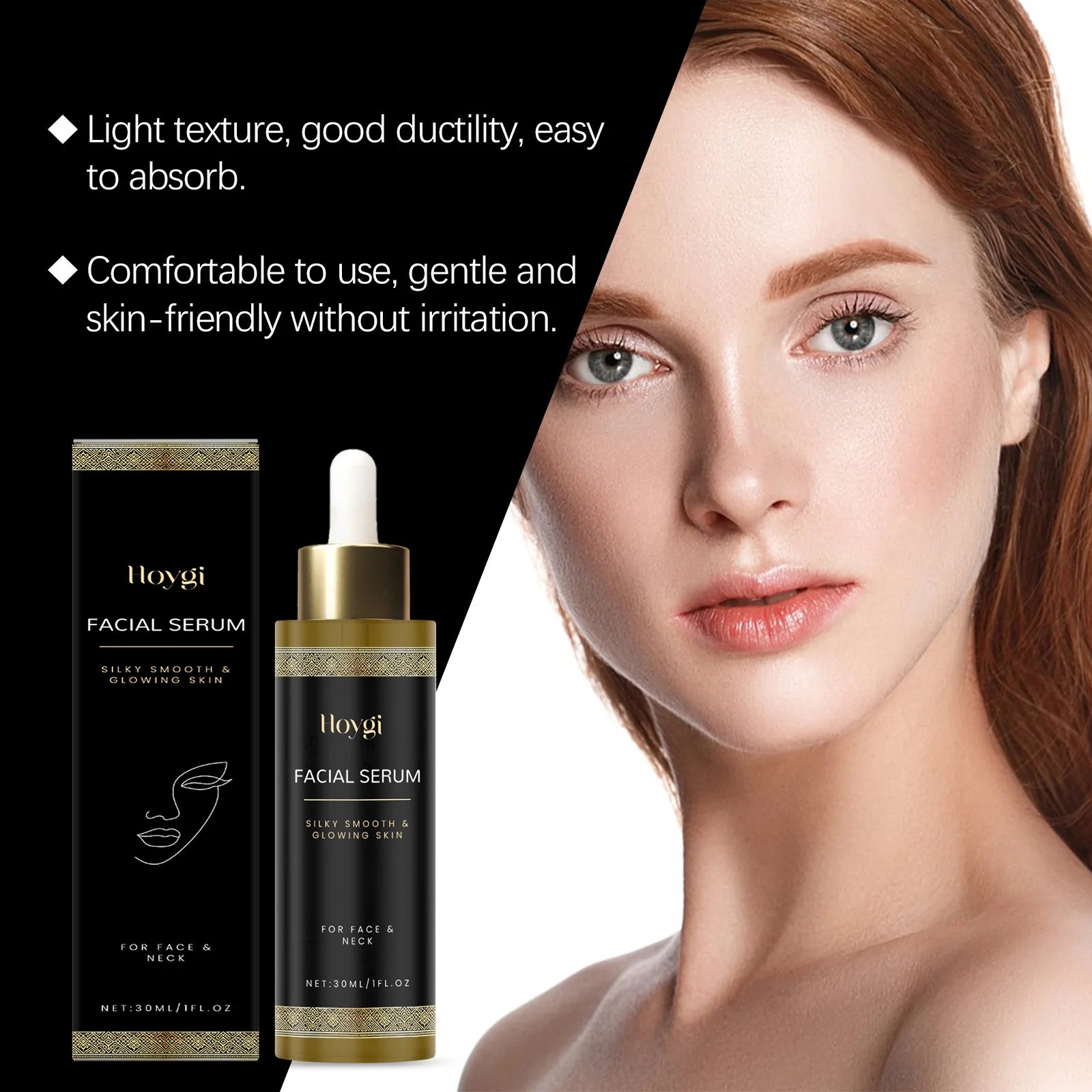 Tightening Facial Serum Moisturizing Anti-Wrinkle Brightening Face Essence Natural Rejuvenating Even Skin Tone Soft Elastic Skin Qme