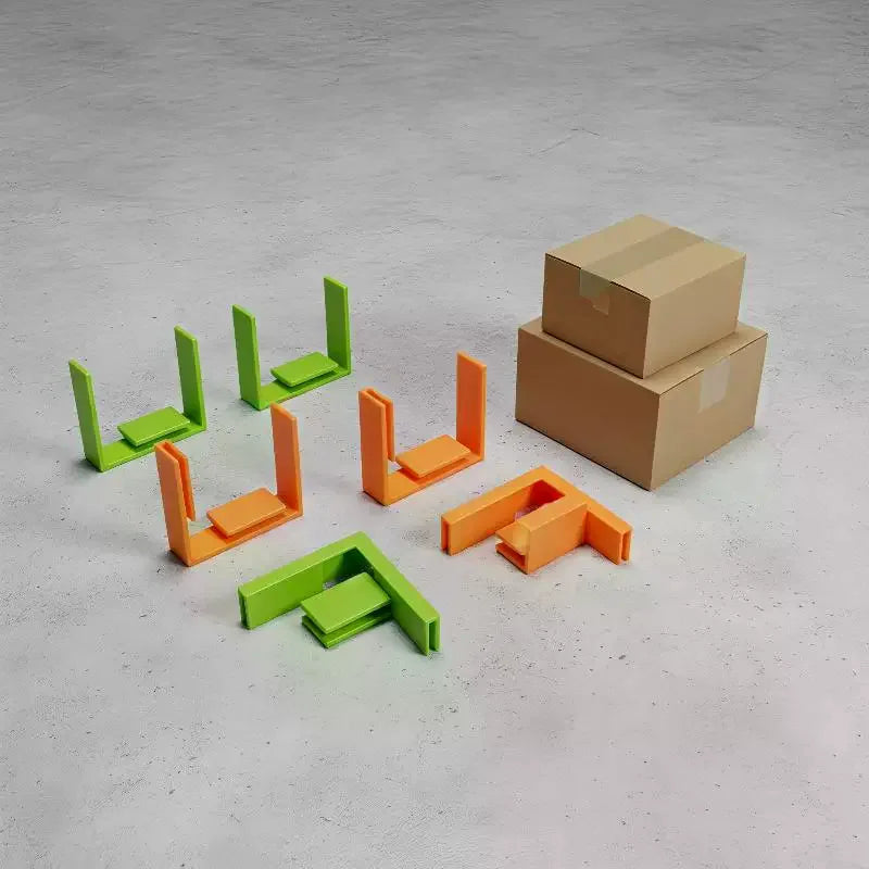 Carton Corner Right Angle Clips,Corrugated Box Edge Reinforcement Fixing Clamps For Box Reuse,Storage Bucket Making(3.1/1.57in) Qme