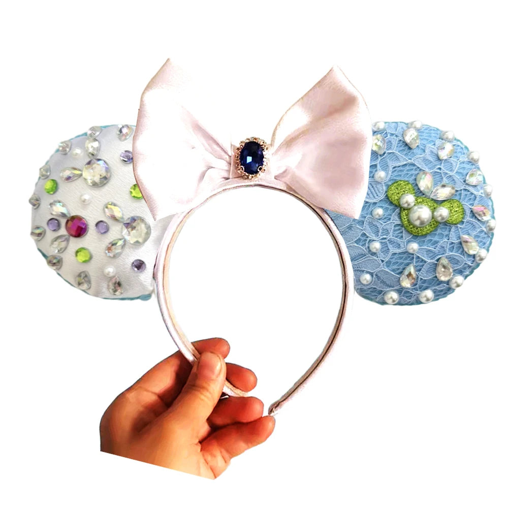 Cartoon Women's Sweet Mickey Mouse Hairband Bow Minnie Mouse Ear Headband Party Birthday Theme Park Wear Girl Hair Accessories Qme Headband 10