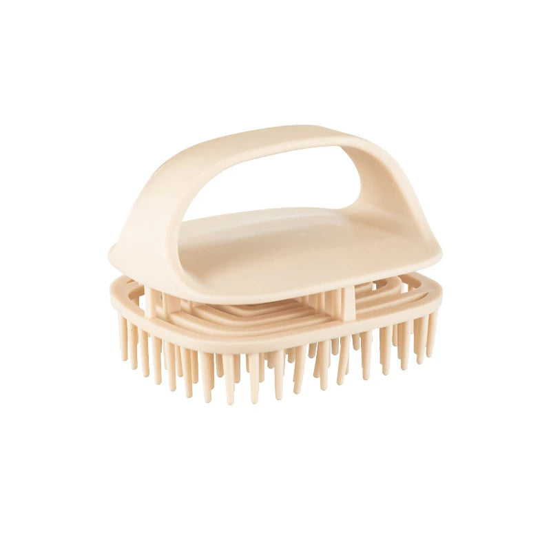 Shampoo Scalp Massage Brush Hair Cleansing Dandruff Control Qme White
