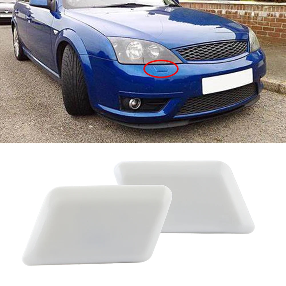 Pair of Headlamp Light Washer Covers Set 1301040 1301038 Fit for MONDEO MK3 III 2000-2007 Headlamp Washer Qme
