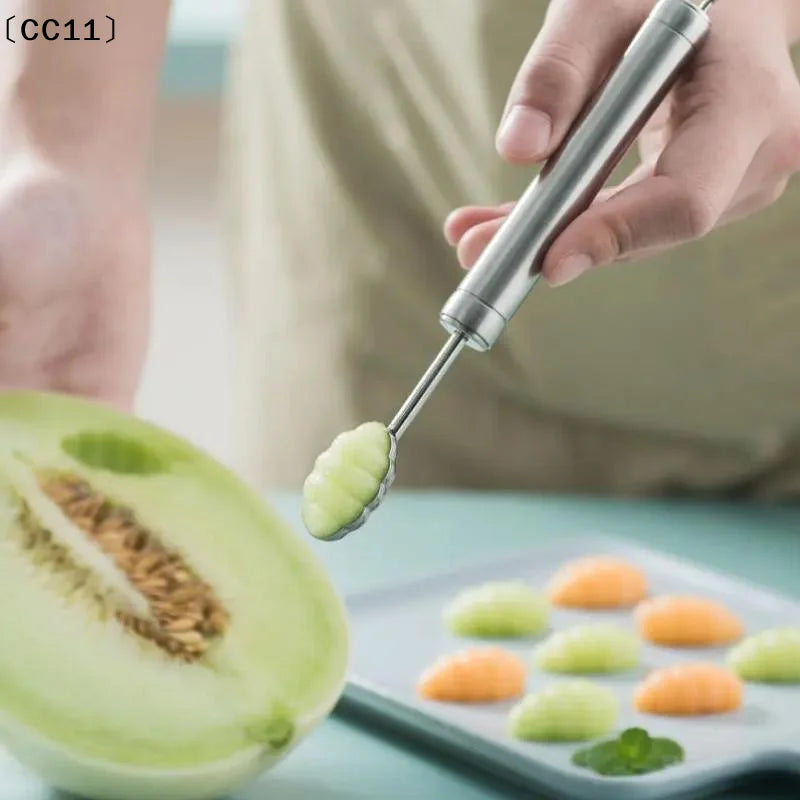Fruit Carving Spoon Stainless Steel Waviness Baller Shaping DIY Qme