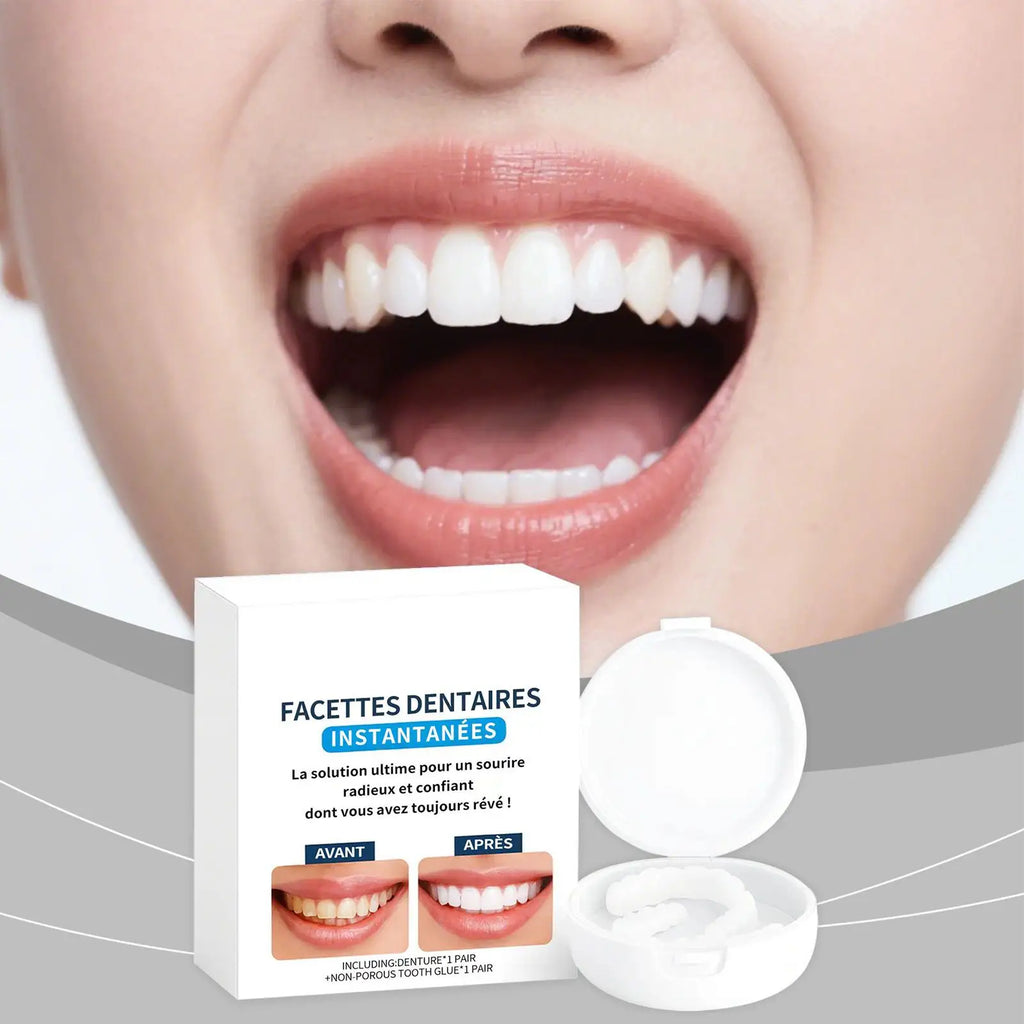 Fake Teeth Denture Decoration Silicone Tooth Repairing Upper Lower Qme