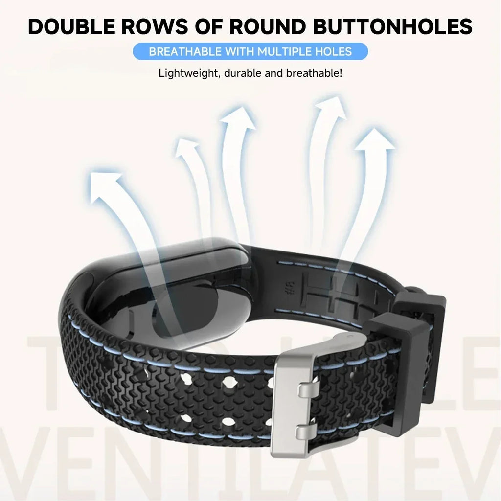 Silicone Strap For Mi Band 8 9 Bracelet Rubber Watchband Replacement Smartwatch Wrist Bracelet Correa For Xiaomi Mi Band 8 Strap Qme