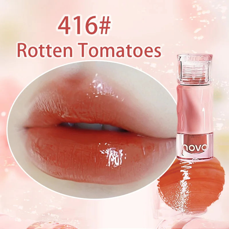 Water Glossy Lip Gloss - Hydrating Lip Glaze,Long-Lasting Shine, Moisturizing,Not Easy To Fade,Lightweight Texture,Rich Color Qme 416