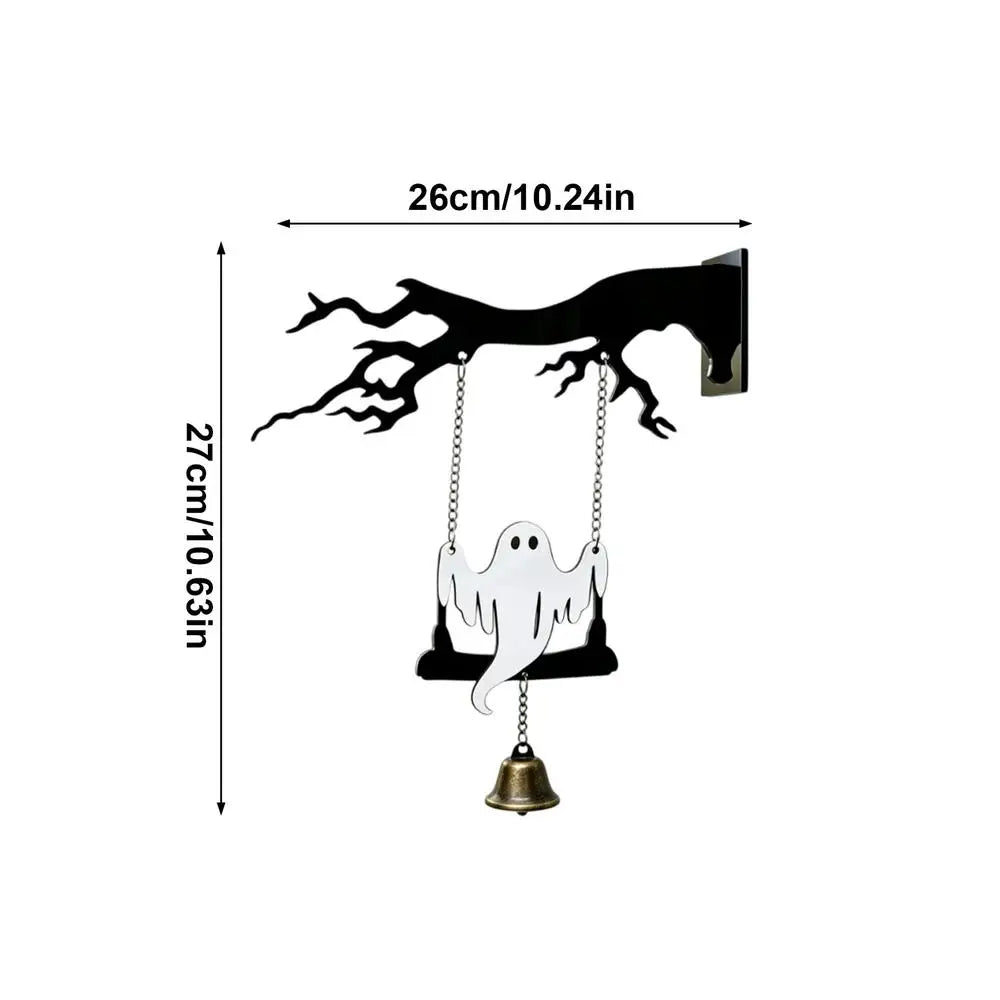 Halloween Wind Chime Outdoor Wooden Swing Wall Ornament Haunted House Qme A China Mainland