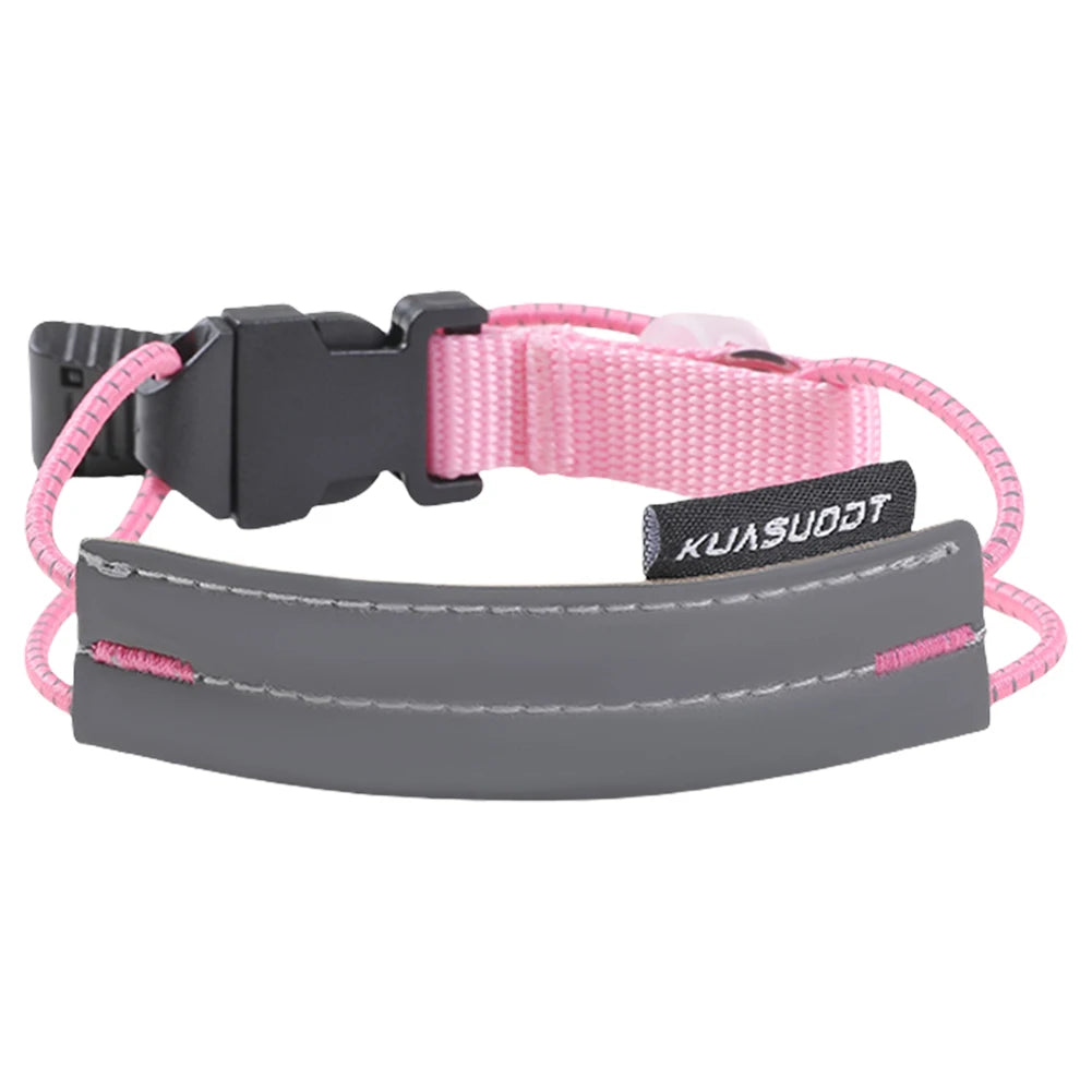 Reflective Cycling Pants Cuff Band High Visibility Trouser Leg Straps Adjustable Bicycle Trouser Bands for Outdoor Sports Qme Pink