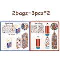 Pencil House Scene Sticker Set, Miniature DIY Decor Stickers for Stress Relief, High-Value Healing Stickers for Collection Gifti Qme 2 bags