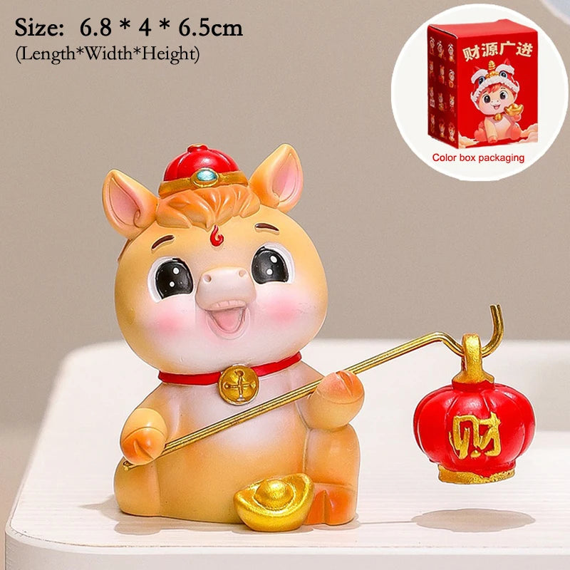 2026 Cute Year Horse Ornament Lucky Toy DIY Desktop Decoration Car