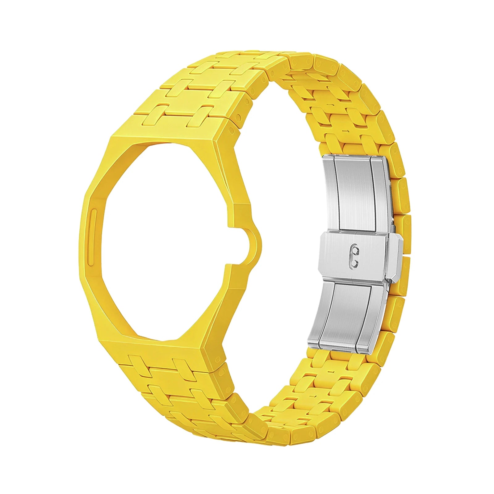 Ceramic Modification Kit for Swatch X AP Royal POP Biomaterials Watch Case + bioceramic Strap Pocket Changer To Wristwatch Qme Yellow 3