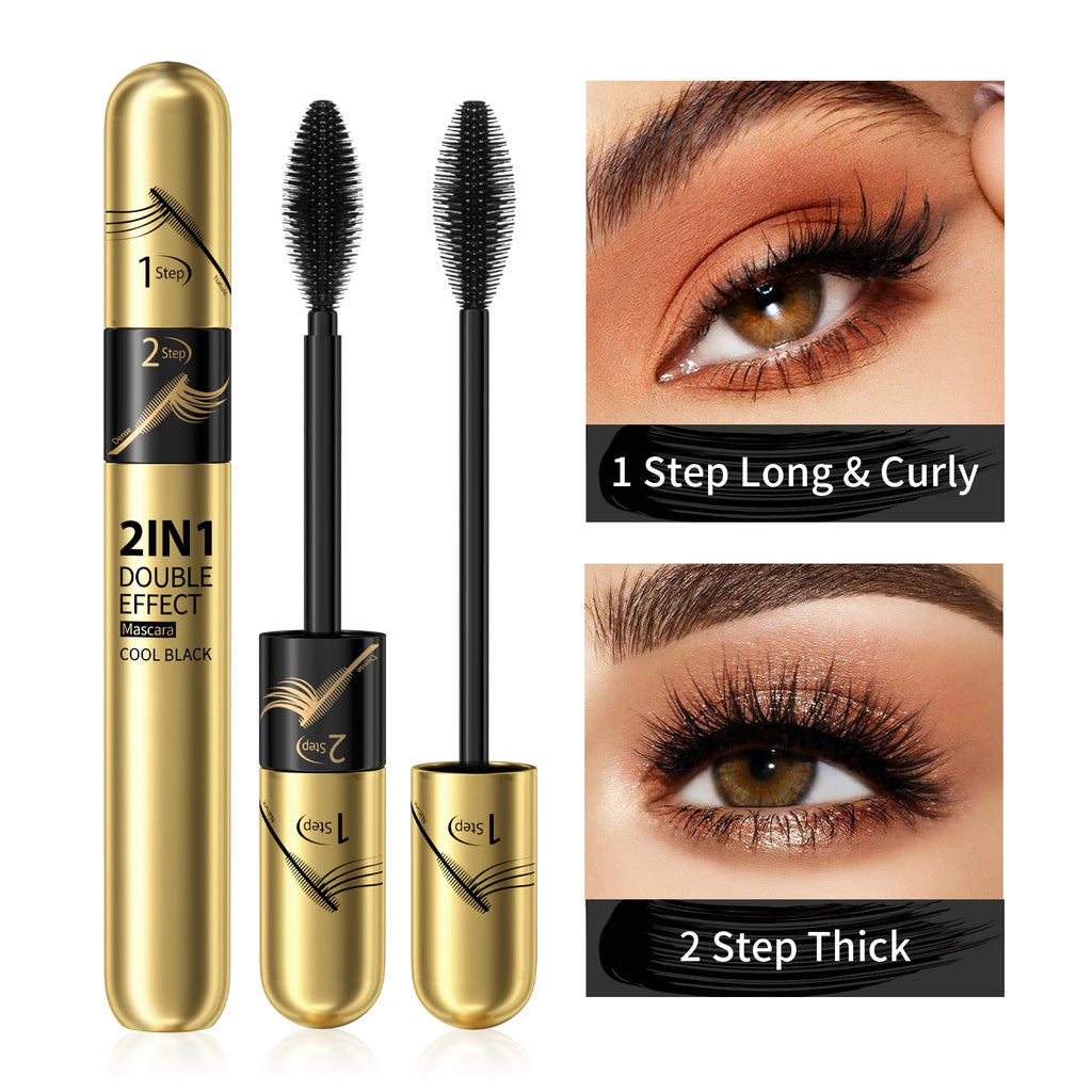 4D Silk Fiber Lash Mascara Waterproof Rimel 3d Mascara For Eyelash Extension Black Thick Lengthening Eye Lashes Korean Cosmetics Qme
